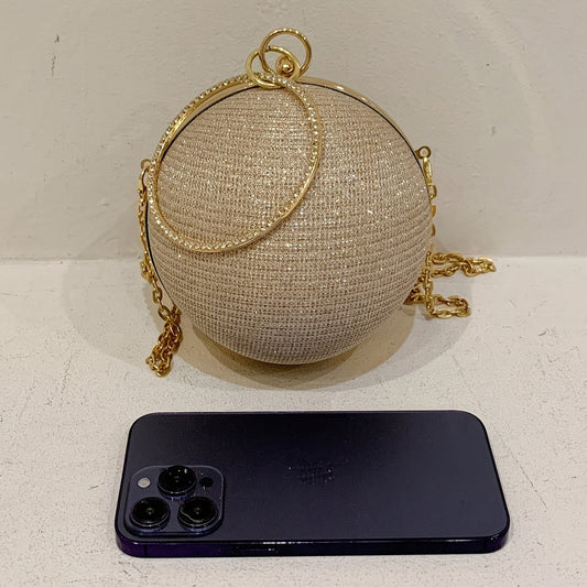 Sparkling Round Evening Bag: Lightweight Handbag for Any Occasion