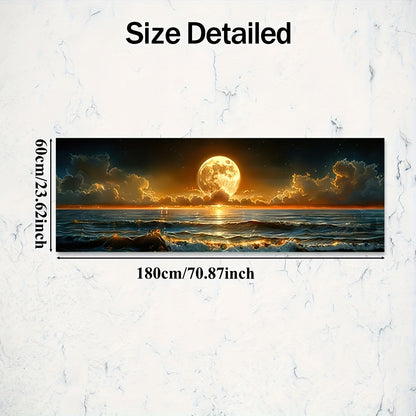 Frameless Moonlight Sea View Poster for Coastal Home Decor