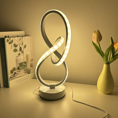 Stylish Black Creative Spiral USB Desk Lamp with 3 Colors