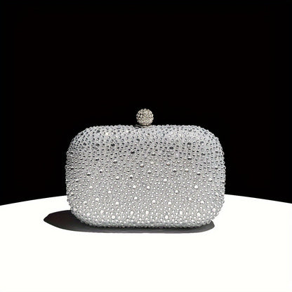 Emerald Green Handbag: Elegant Small Rhinestone Evening Purse