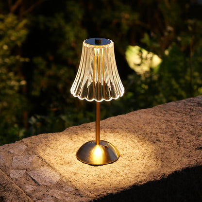 Stylish Metal Table Lamp with Touch Control and Rechargeable Design