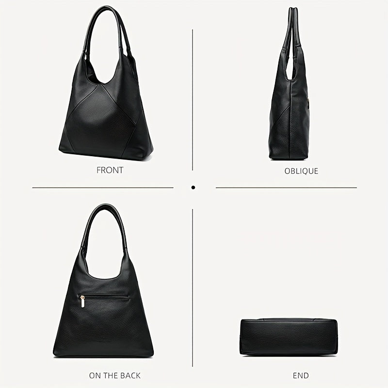 Elegant PU tote bag: Stylish large capacity shoulder purse