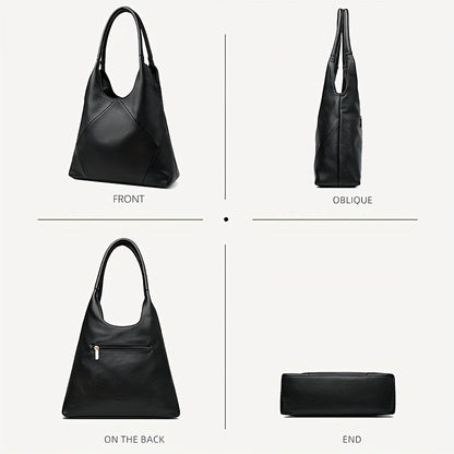 Elegant PU tote bag: Stylish large capacity shoulder purse