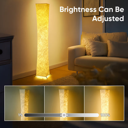 Stylish Dimmable LED Floor Lamp with USB and Warm Light