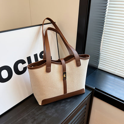 Spacious Women's Tote Bag: Stylish Double Handle Casual Carryall