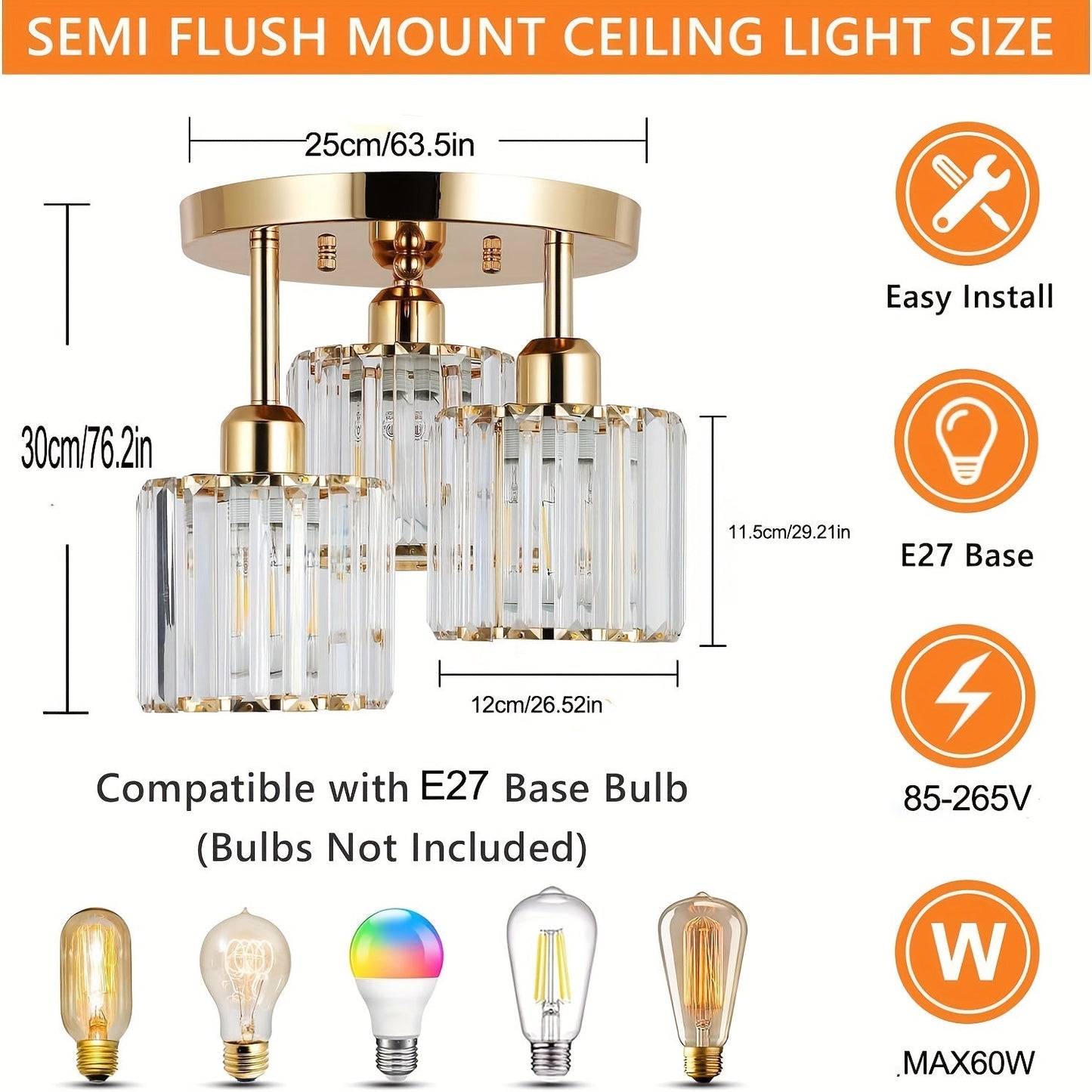 Modern crystal chandelier with adjustable lighting for any room