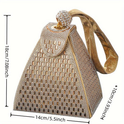 Elegant Triangle Handbag: Perfect for Banquets and Events