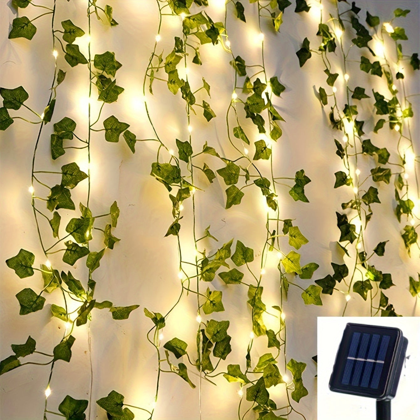 Solar-Powered Ivy String Lights for Festive Celebrations