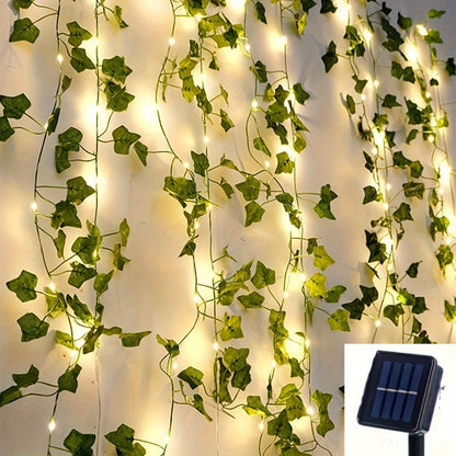 Solar-Powered Ivy String Lights for Festive Celebrations