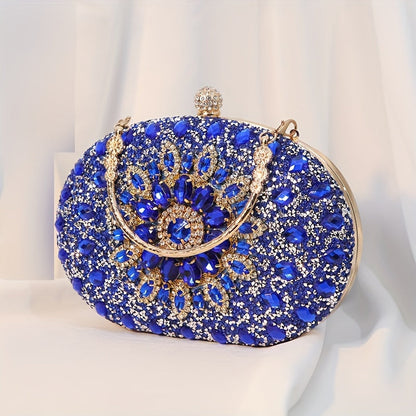 Sunflower Rhinestone Evening Clutch: Perfect Women's Party Purse