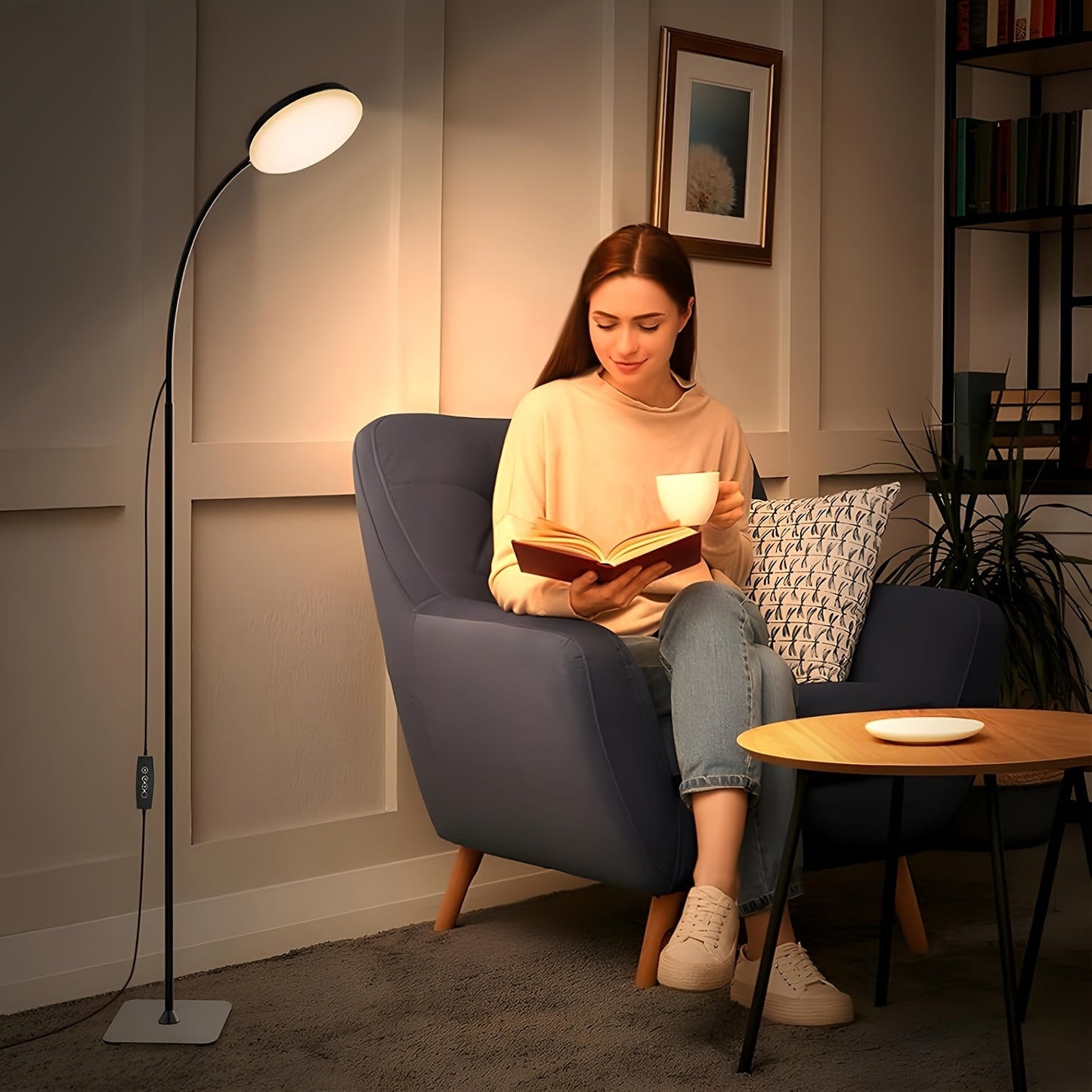 Versatile USB Powered Modern LED Floor Lamp with Adjustable Colors