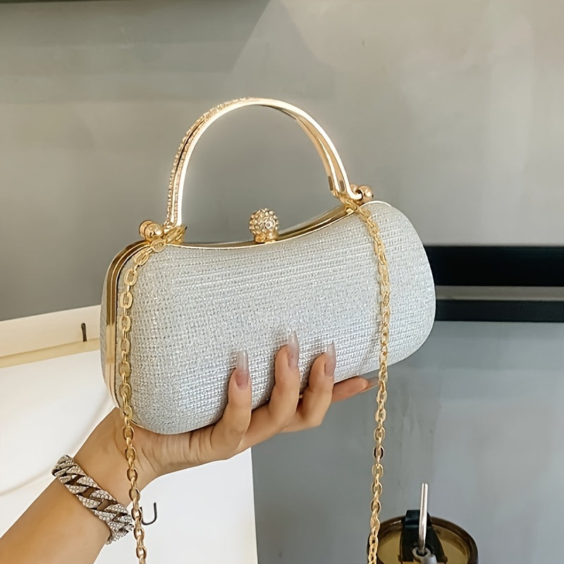 Sparkling Rhinestone Evening Bag: Chic Crossbody Party Clutch