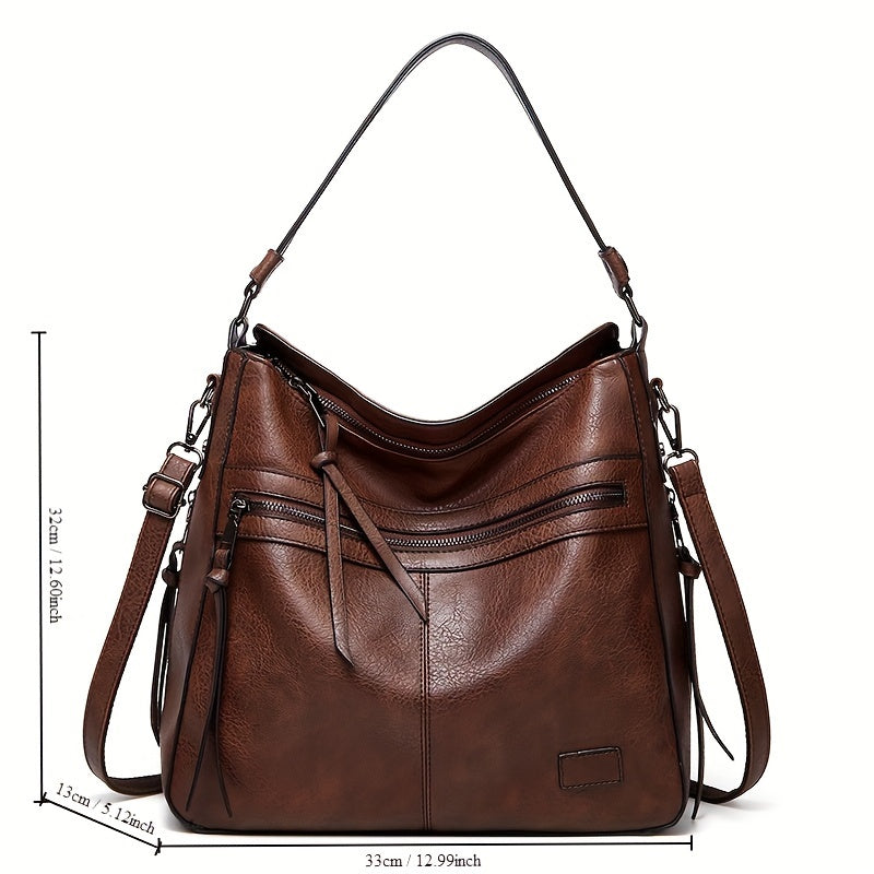 Stylish Autumn Winter Women's Shoulder Bag with Multiple Pockets