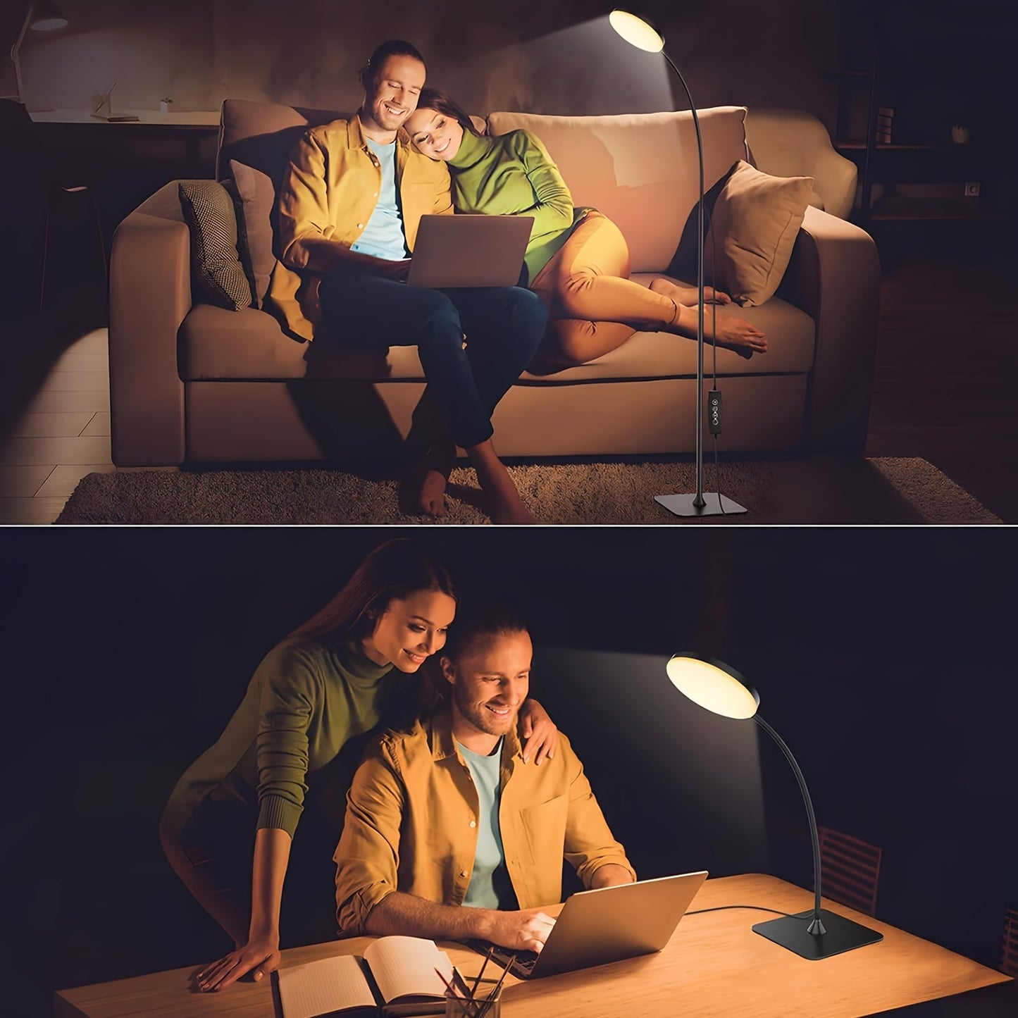 Versatile USB Powered Modern LED Floor Lamp with Adjustable Colors