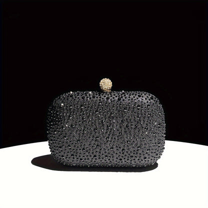 Emerald Green Handbag: Elegant Small Rhinestone Evening Purse