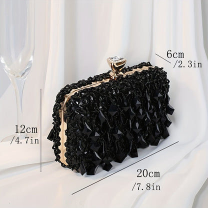 Handmade Vintage Beaded Handbag for Elegant Evening Events
