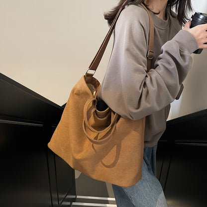 Retro tote bag for women with adjustable shoulder strap