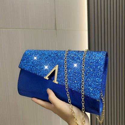 Elegant Sequin Evening Bag Set: Clutch and Crossbody Purse