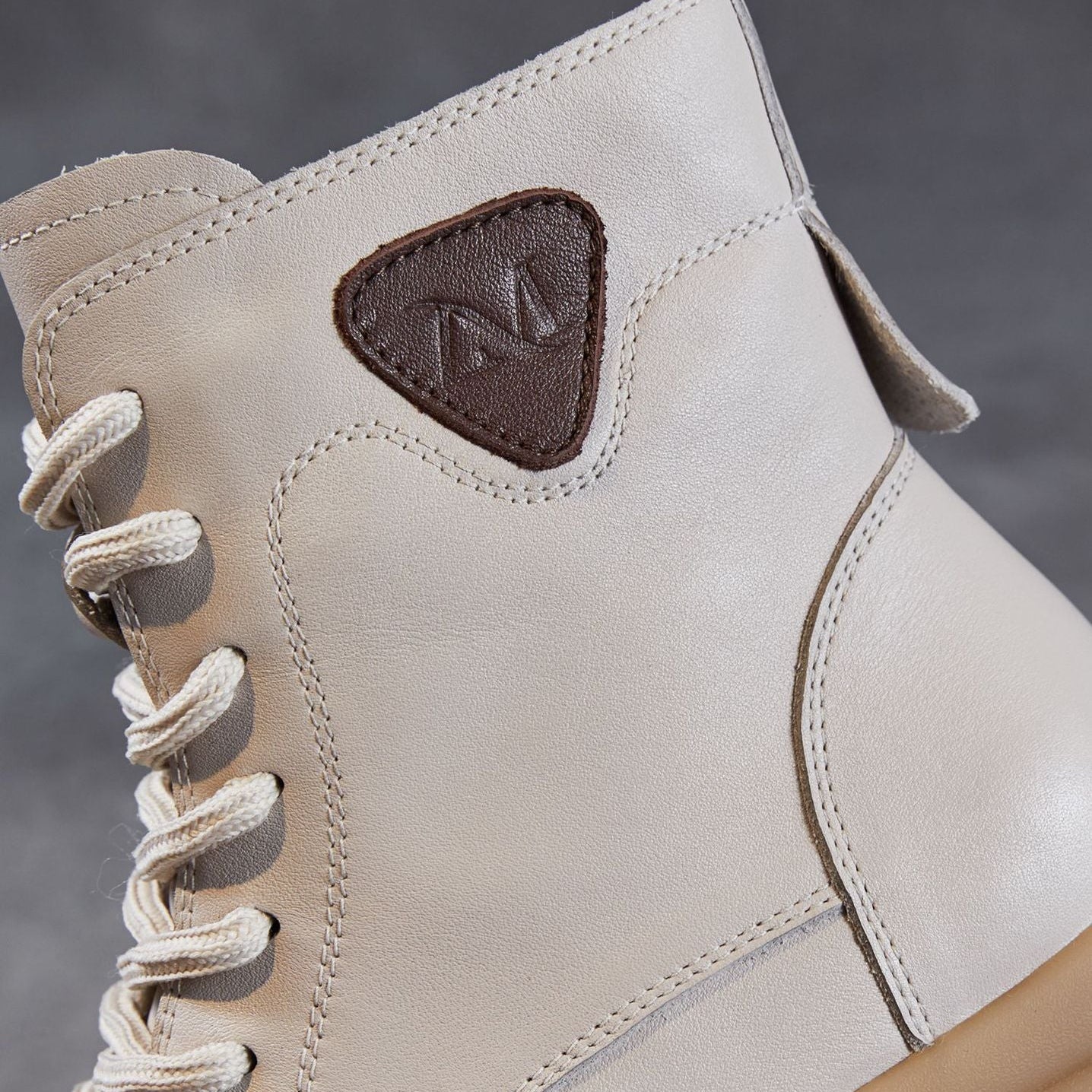 Women's Quilted Leather Flat Casual Ankle Boots