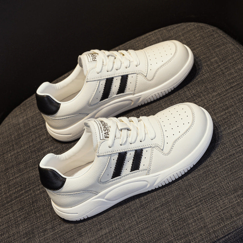 Women's Breathable Leather Comfort Court Sneakers