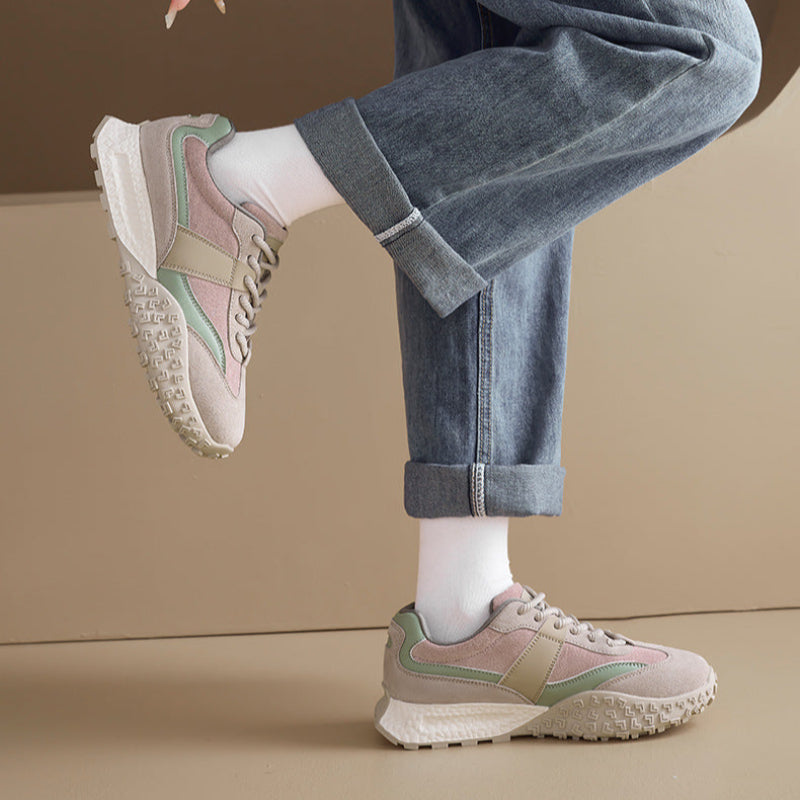 Women's Fashion Color Matching Platform Sneakers