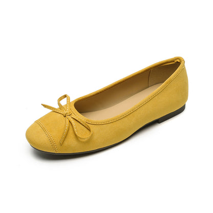 Women's Plain Bowknot Casual Comfort Flats-RAIIFY