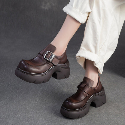 Women's Vintage Chuanky Platform Strap Casual Shoes