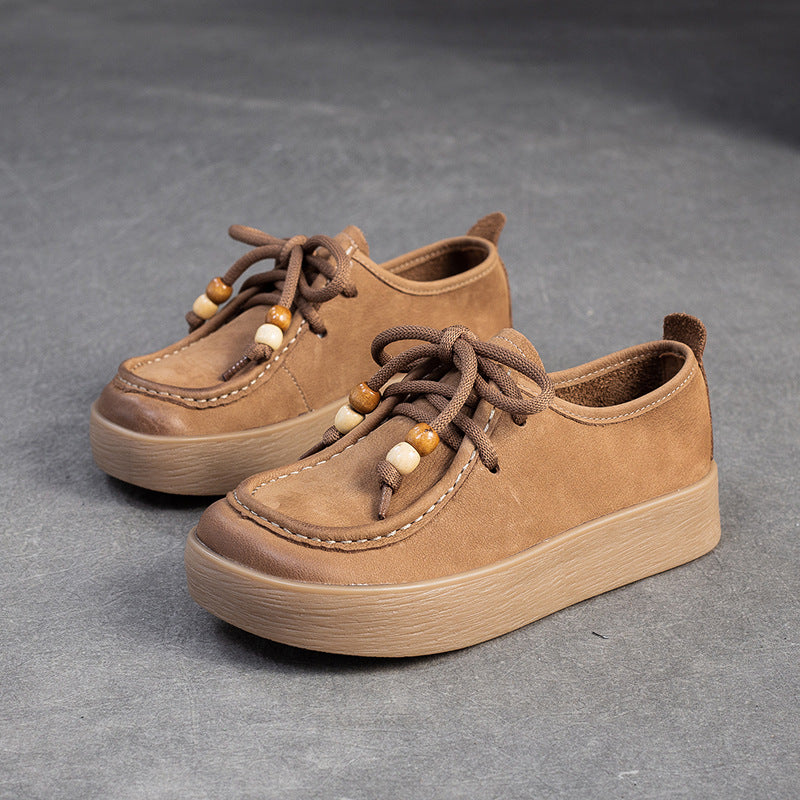 Women's Vintage Suede Flat Casual Shoes-RAIIFY