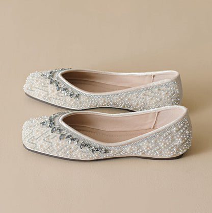 Women's Fashion Elegant Rhinestone Comfort Flats