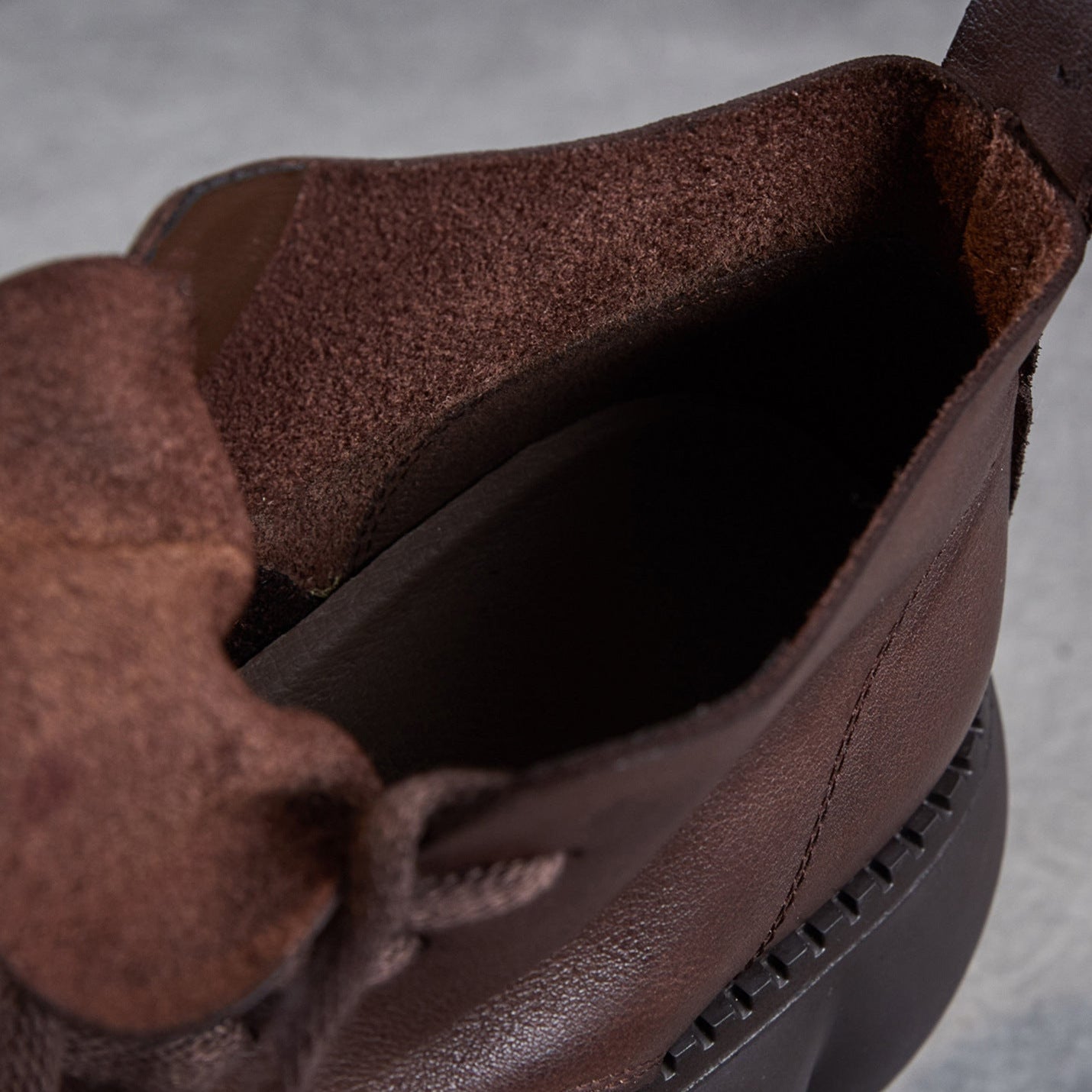 Women's Soft Leather Chunky Platform Ankle Boots