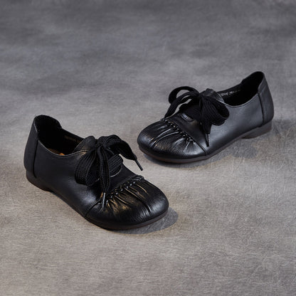 Women's Handmade Vintage Leather Lace-up Casual Shoes