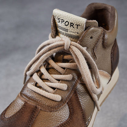 Women's Retro Quilted Leather High Top Casual Sneakers