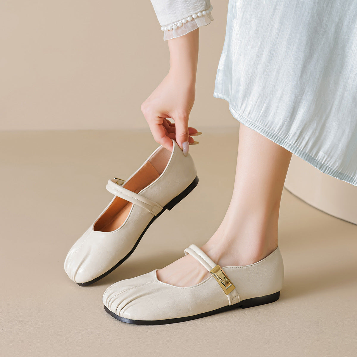 Women's Minimalist Comfort Mary Jane Casual Flats