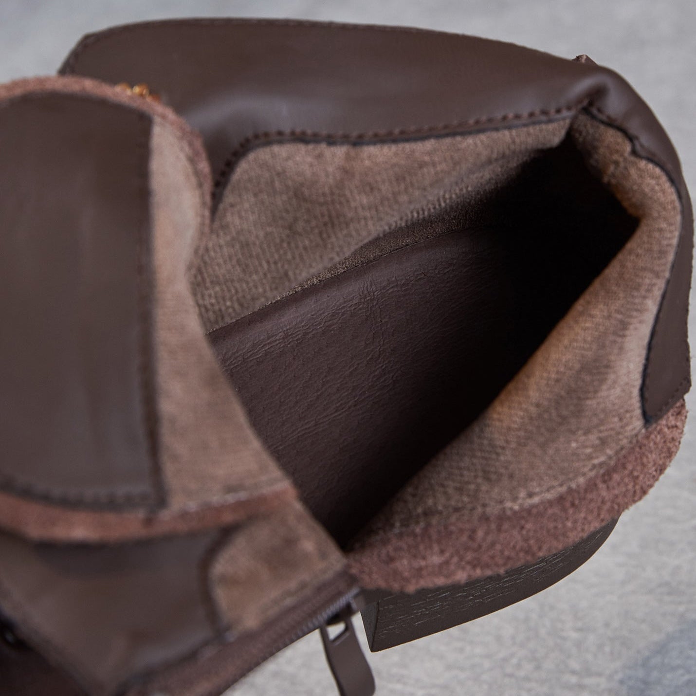 Women's Plain Quilted Leather Casual Ankle Boots