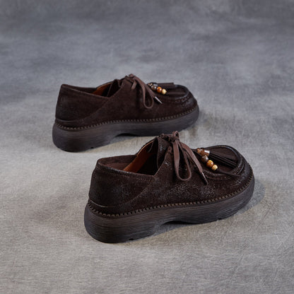 Women's Retro Leather Fringe Casual Shoes