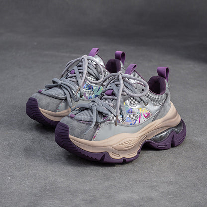 Women's Fashion Color-Blocked Breathable Platform Sneakers-RAIIFY