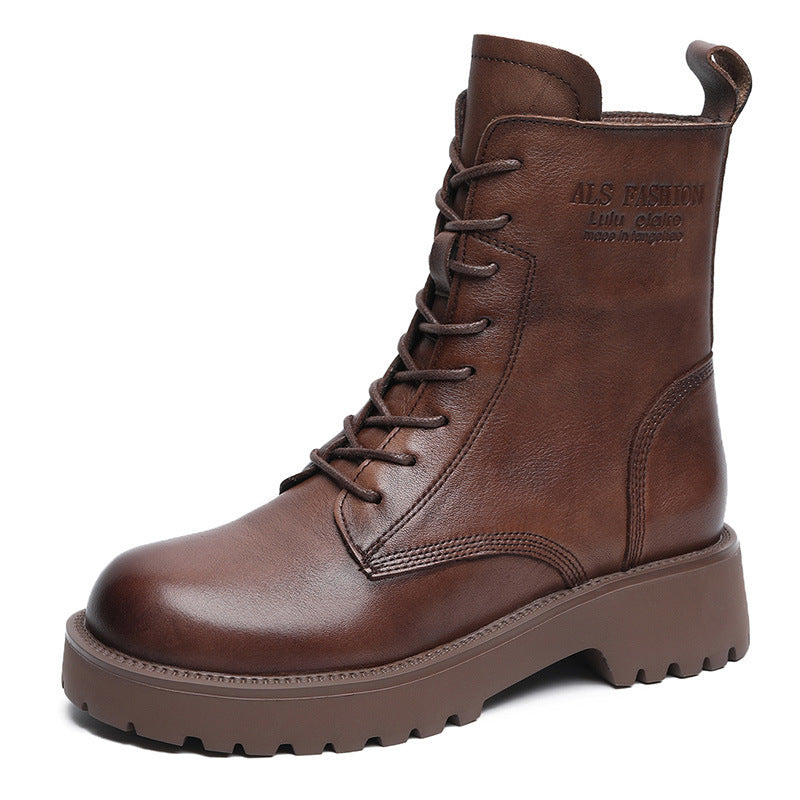 Women's Retro Quilted Leather Classic Boots-RAIIFY