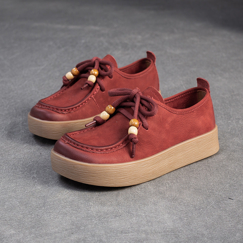 Women's Vintage Suede Flat Casual Shoes-RAIIFY