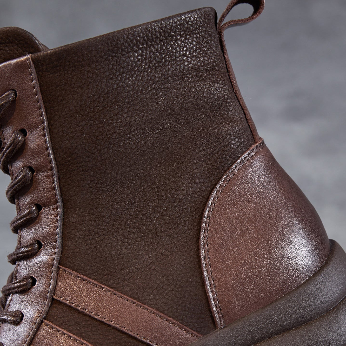 Women's Vintage Patchwork Leather Flat Casual Boots