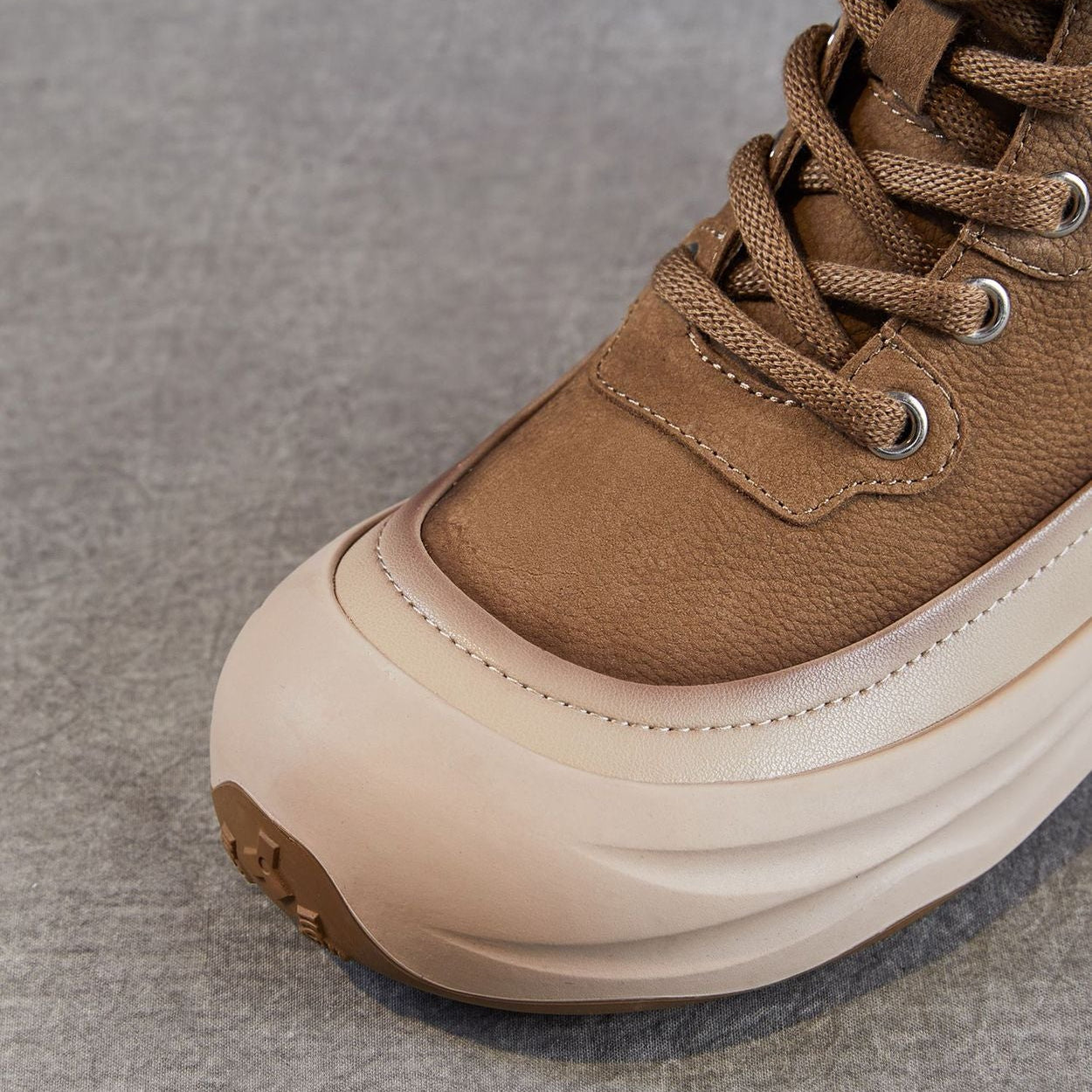 Women's Retro Leather Platform Martin Ankle Boots