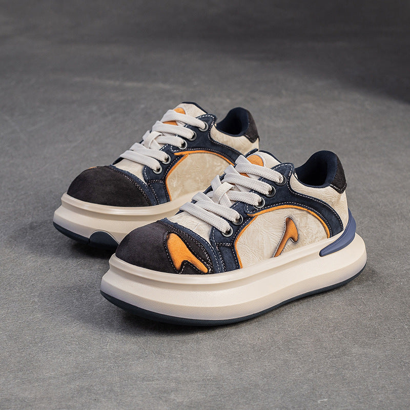 Women's Fashion Color-Blocked Chunky Platform Sneakers-RAIIFY