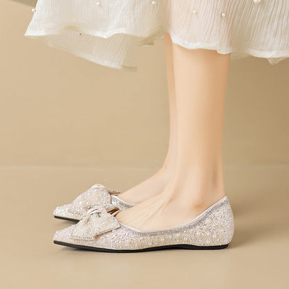 Women's Rhinestone Ballet Flats - Autumn Casual Shoes