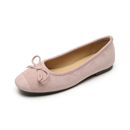 Women's Plain Bowknot Casual Comfort Flats-RAIIFY