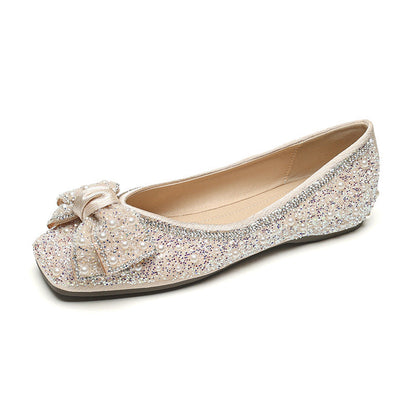 Women's Rhinestone Ballet Flats - Autumn Casual Shoes-RAIIFY