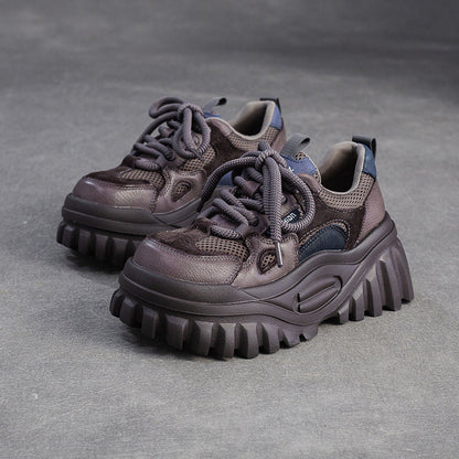 Women's Breathable Mesh Chunky Platform Casual Shoes-RAIIFY