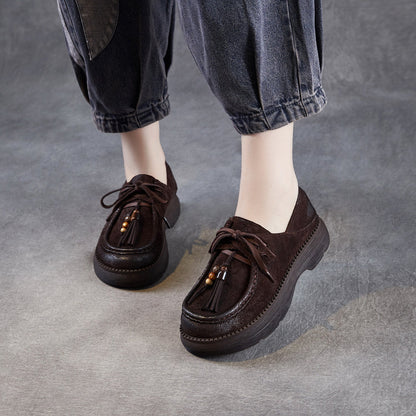 Women's Retro Leather Fringe Casual Shoes