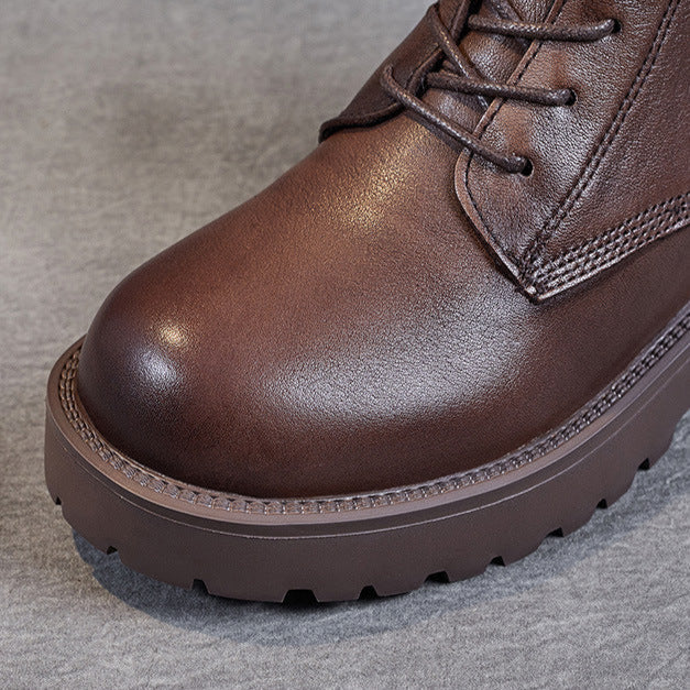 Women's Retro Quilted Leather Classic Boots