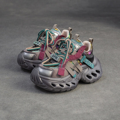 Women's Fashion Color Block Chunky Platform Sneakers-RAIIFY