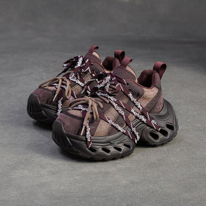 Women's Stylish Rhinestone Chunky Platform Dad Sneakers