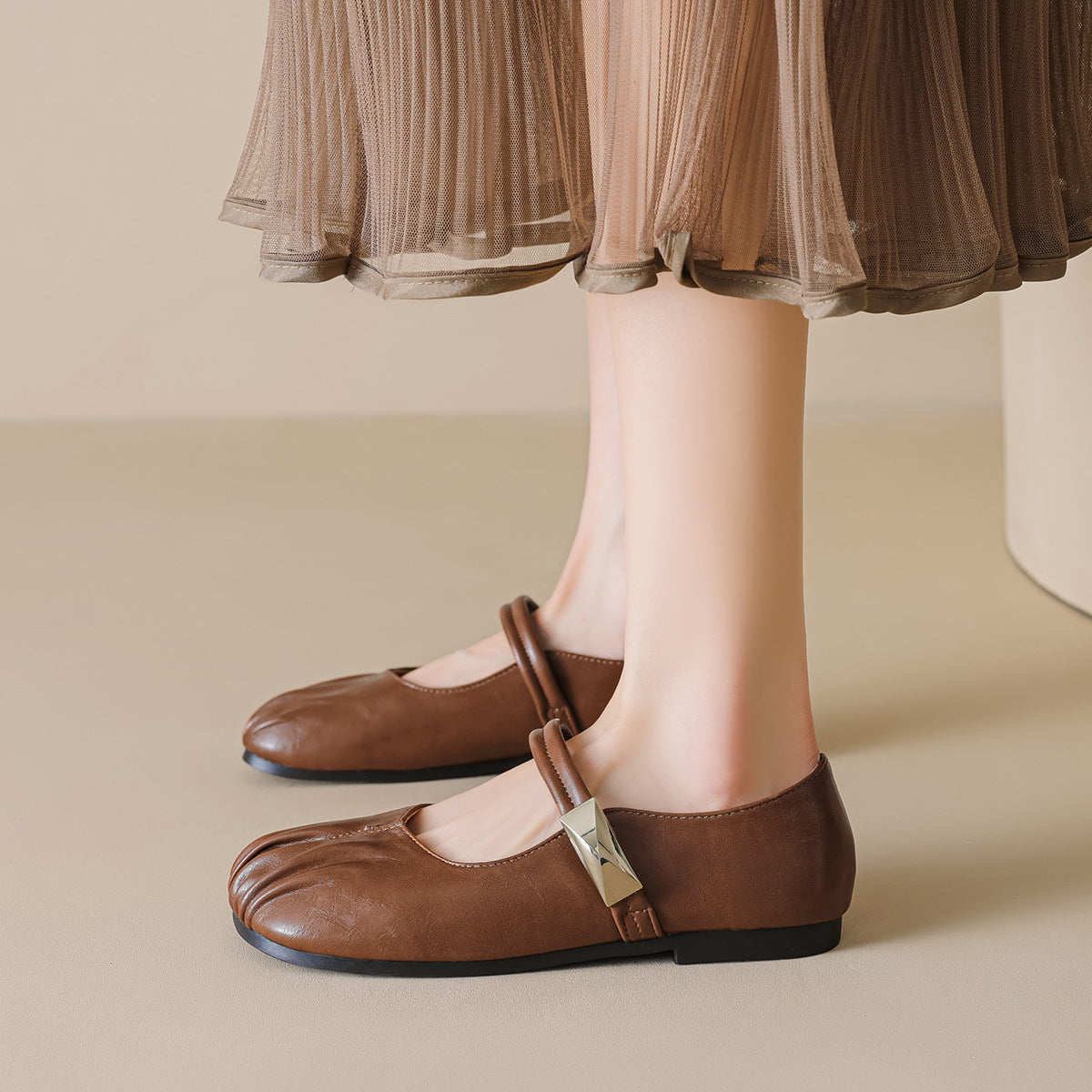 Women's Minimalist Comfort Mary Jane Casual Flats